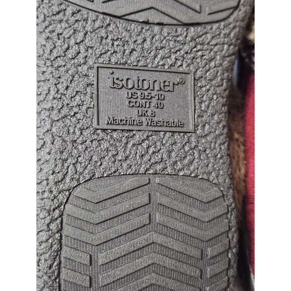 Isotoner Women Smartzone Gel Comfort Technology Red Slippers, Size US 9.5-10 - Picture 4 of 7